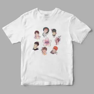 Bts Flower Baskılı Tişört
