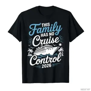 Bu Aile Yolculuğu Kontrolsüz 2026 Komik Seyahat T-shirt Erkekler Kadınlar Için % 100% Pamuklu