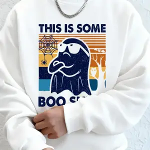 Bu Biraz Şaka Yapılı Baskılı Erkek Sweatshirt Kışlık Yuvarlak Yaka Kapüşonlu Sweatshirt Sokak