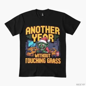Bu Yıl Çim Dokunmamış Oyun Tişörtü Erkekler Kadınlar İçin %100 Pamuklu Tişörtler Kısa Kollu Ü