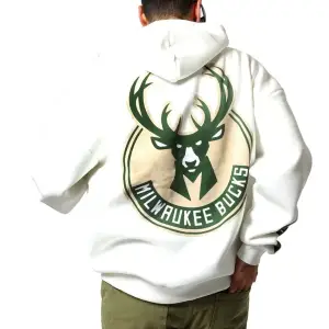 Bucks Sırt Baskılı Ekru Oversize Unisex