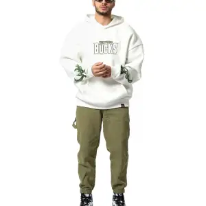 Bucks Sırt Baskılı Ekru Oversize Unisex
