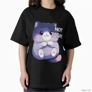 Bugün Değil Meme T-shirt Erkekler Kadınlar Için %100 Pamuklu Tişörtler Kısa Kollu Üstler 1208