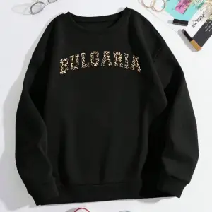 Buloaria Sofia Desen Yeni Moda Kazak Bayan Gevşek Polar Kazak O-Boyun Sonbahar Kış Tişörtü So