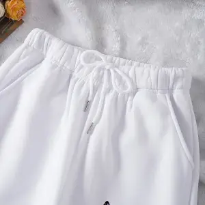 Butterfly & Letter Graphic Drawstring Waist 4 Mevsim Eşofman