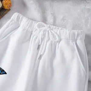 Butterfly Print Drawstring Waist 4 Mevsim Eşofman