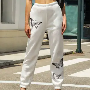 Butterfly Print Elastic Waist 4 Mevsim Eşofman