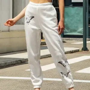 Butterfly Print Elastic Waist 4 Mevsim Eşofman