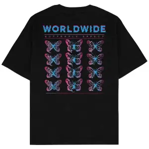 Butterfly Siyah Oversize Unisex T-shirt
