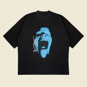 Cactusj Utopia Scream Baskılı Oversize Unisex Pamuklu Nefes Alan Kalın Kumaşlı