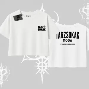 Cafe - Butik - Galeri vb işyerlerine  KADIN CROP T-shirt