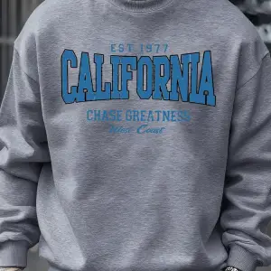 California Chasing Greatness Desen Erkekler Kazak Hip Hop Sokak Spor Giyim Moda Polar Kazak Y