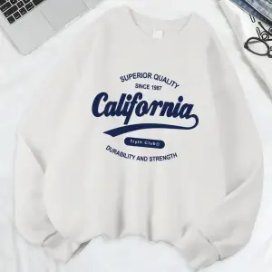 California Dayanıklılık Ve Gücü Baskılar Kazak Kadın Polar Sıcak Temelleri Hoodie Crewneck Ge