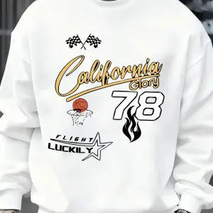 California Glory Basketbol Numarası 78 Desen Kazak Erkekler Sokak Rahat Spor Gömlek Sonbahar