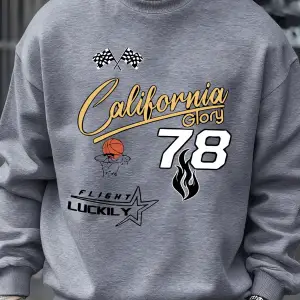 California Glory Basketbol Numarası 78 Desen Kazak Erkekler Sokak Rahat Spor Gömlek Sonbahar