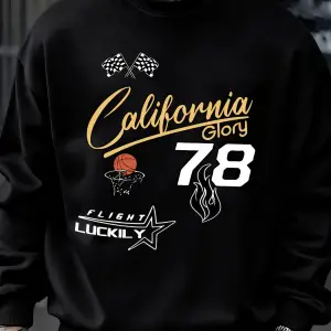 California Glory Basketbol Numarası 78 Desen Kazak Erkekler Sokak Rahat Spor Gömlek Sonbahar