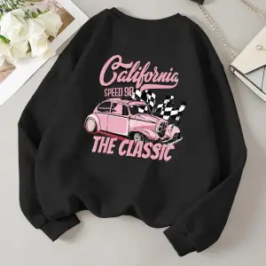 California Klasik Baskılı Eşofman Kadın Temel Moda Tüm Maç Hoodie Grafik Komik Kapüşonlular H
