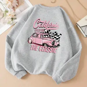 California Klasik Baskılı Eşofman Kadın Temel Moda Tüm Maç Hoodie Grafik Komik Kapüşonlular H