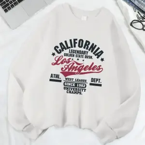 California Oakland Atletik Baskılar Tişörtü Kadın Gevşek Rahat Hoodies Polar Sıcak Bisiklet Y