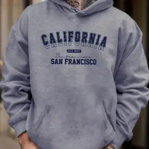 California San Francisco Est 1997 Baskılı Yumuşak Bol Kapüşonlu Üstler Polar Sonbahar Spor Gi
