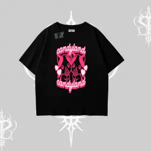 Candyland Yazılı Sevimli Kedi Baskılı Biskilet Sweatshirt