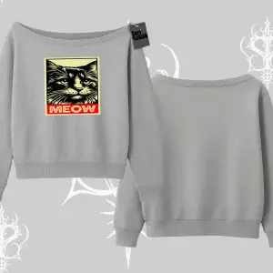Candyland Yazılı Sevimli Kedi Baskılı Kapşonlu Sweatshirt