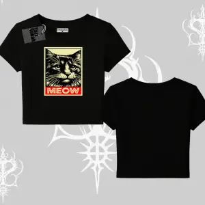 Candyland Yazılı Sevimli Kedi Baskılı Kayık Yaka Sweatshirt