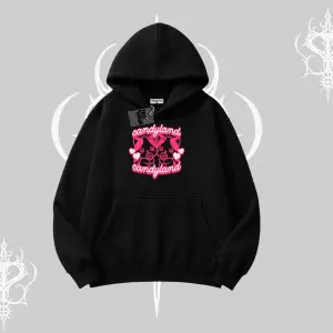 Candyland Yazılı Sevimli Kedi Baskılı Kayık Yaka Tshirt