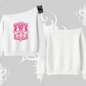 Candyland Yazılı Sevimli Kedi Baskılı Kolsuz Tshirt