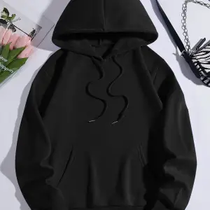 Car & Letter Graphic Drawstring Lined Hoodie Siyah