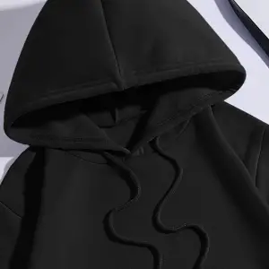 Car & Letter Graphic Drawstring Lined Hoodie Siyah