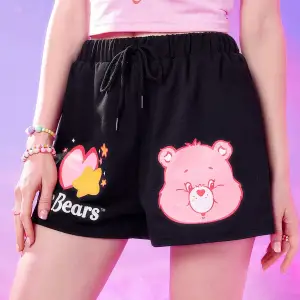 Care Bears Cartoon Graphic Drawstring Waist Şort