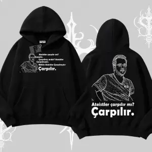 Çarpılır mı? Çarpılmıştır. Kapşonlu Sweatshirt