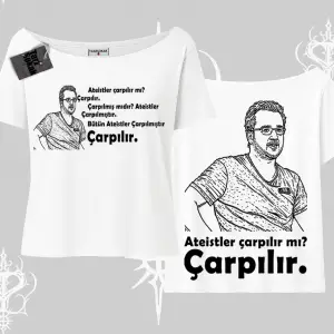 Çarpılır mı? Çarpılmıştır. Kayık Yaka Tshirt