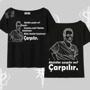Çarpılır mı? Çarpılmıştır. Kayık Yaka Tshirt