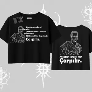 Çarpılır mı? Çarpılmıştır. Oversize Crop Tshirt