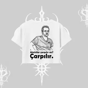 Çarpılır mı? Çarpılmıştır. Oversize Crop Tshirt