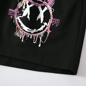 Cartoon Graphic Drawstring Waist Şort