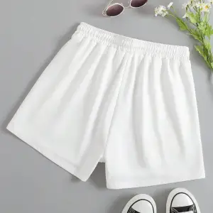 Cartoon Graphic Drawstring Waist Track Şort