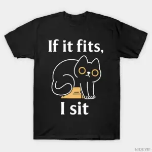 Cat Logic in Action Erkek Kadın Tişörtü %100 Pamuklu Tişörtler Kısa Kollu Üstler 0202-3