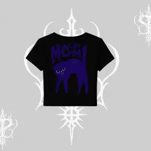 Cat Mom Yazılı Minimal Kedi Arka Baskılı Babby Tee Tshirt
