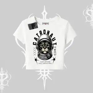 Catronaut Kedi Baskılı Babby Tee Tshirt