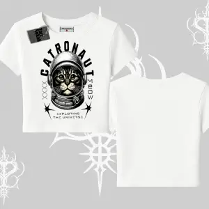 Catronaut Kedi Baskılı Babby Tee Tshirt