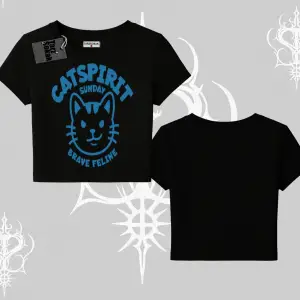 Catspirit Sunday Brave Feline Yazılı Kedi Baskılı Babby Tee Tshirt