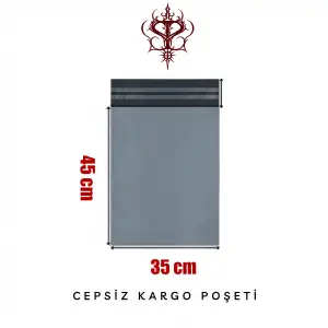Cepsiz Kargo Poşeti 80 Mikron 35 x 45 Cm + 5 Cm