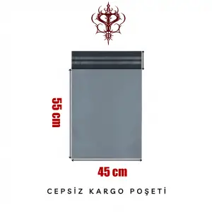 Cepsiz Kargo Poşeti 80 Mikron 45 x 55 Cm + 5 Cm