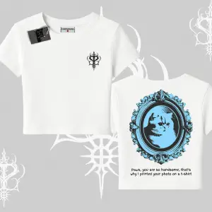 Çerçeveli Kedi Baskılı Babby Tee Tshirt