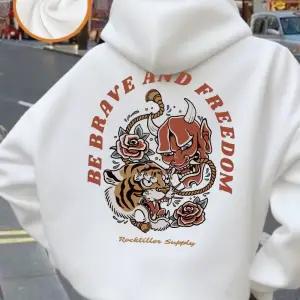 Cesur Olun ve Özgür Olun Baskılı Kapüşonlu Üstler Kadınlar İçin Kışlık Polar Sıcak Kazaklar T