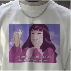 Champagne T-shirt Beyaz