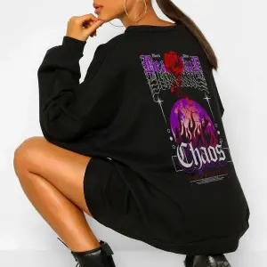Chaotic Oversize Siyah Sweatshirt Tarzsokak140